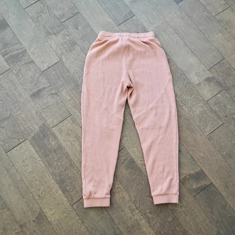 P.E Nation Peach Bloom Waffle Rebound Track Pants Pink Womens Size Small